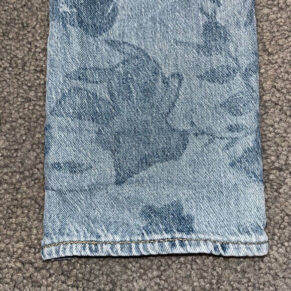 LEVI'S X POKEMON BIG E FLORAL PIKACHU Button Fly Denim Blue Jeans 28X30 - Picture 11 of 16